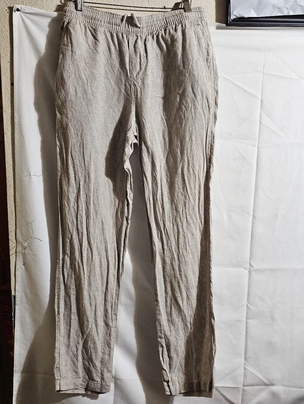 Quince 100% European Linen Drawstring Beach Pants Size M